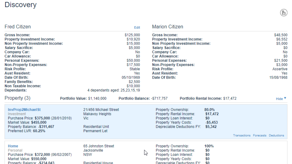 Portfolio Management Discovery